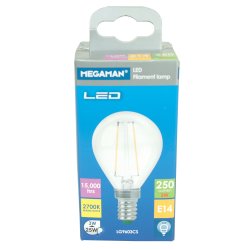 LED pre Filament E14, 3Watt 2700K