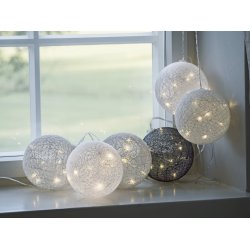 LED Lyskde med 8 stk. dekorationskugler