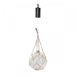 LED lys dioder i en glaskugle med net